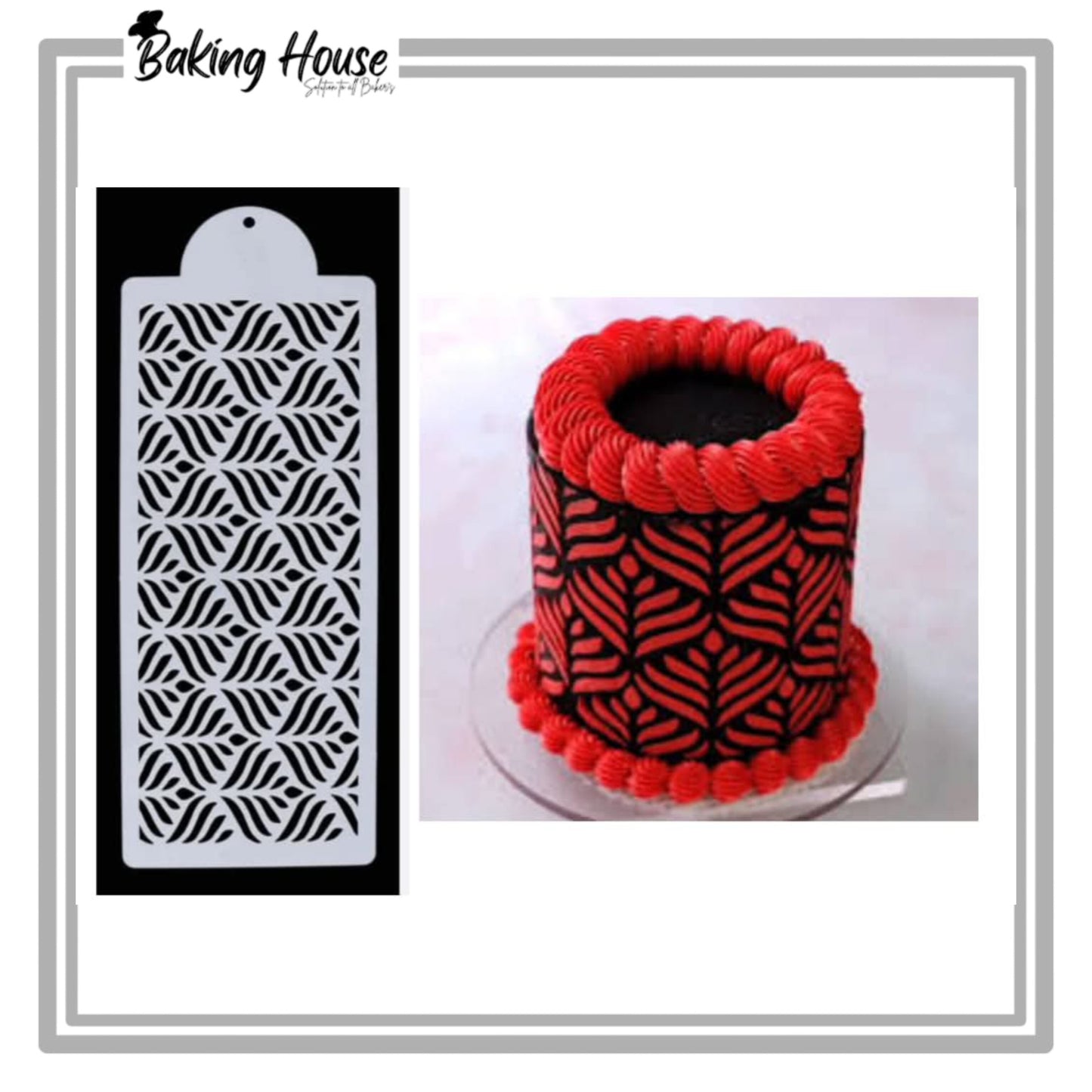 Leaf Hallow Cake Stancil For Cake Decorationg