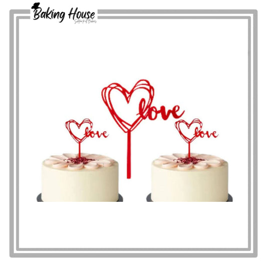 Love Heart Cake Topper For Cake Decorationg