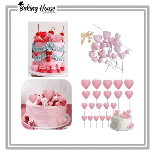 20pcs Pink Heart Fox Ball For Cake Decorationg