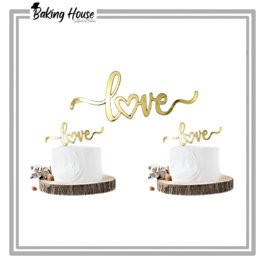 Love Acrylic Cake Topper Tag