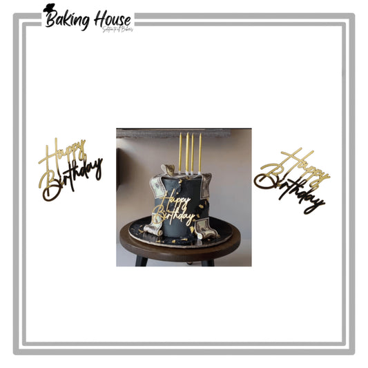 Happy Birthday Acrylic Topper Tag