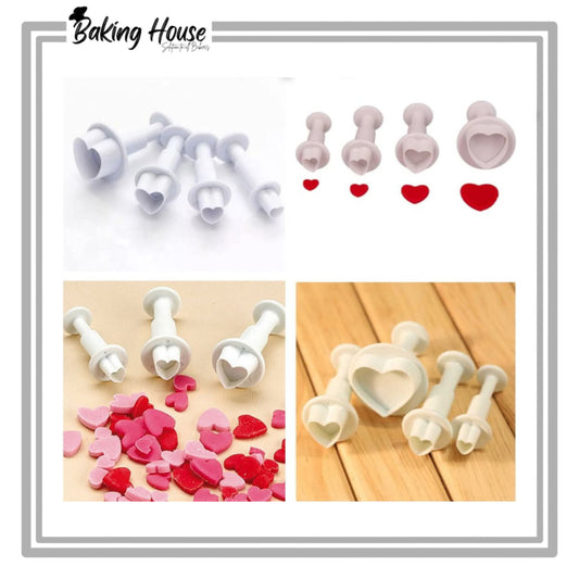 4pcs Heart Planjer And Cookie Cutter