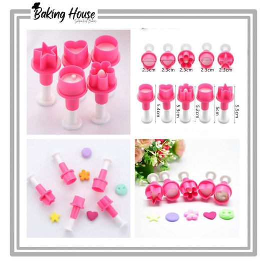 5pcs Mix Planjer And Cookie Cutter