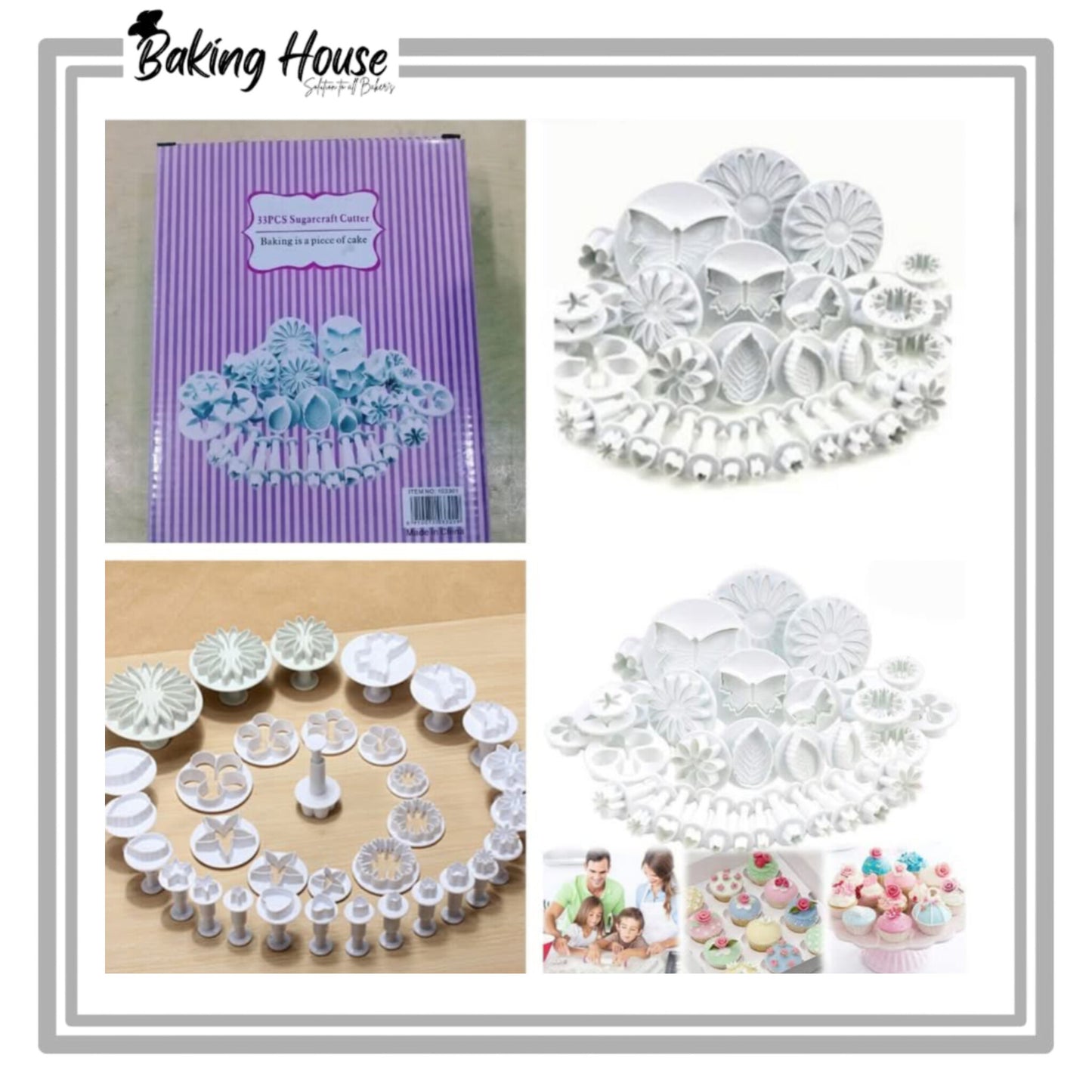 33pcs Mix Planjer For Cookie & Fondant Cutter