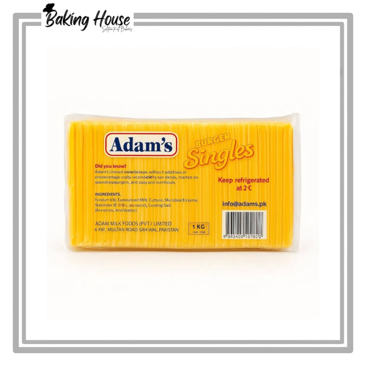Adam's Burger Slice Cheese 500g Pack (Only For Karachi)