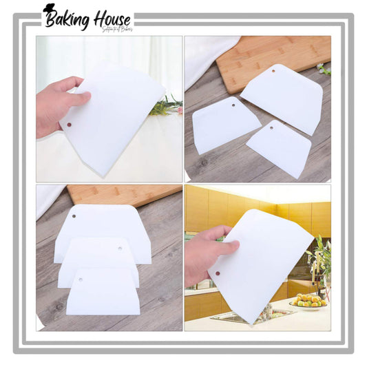 3pcs Full Size Scrapper For Cake Decorating