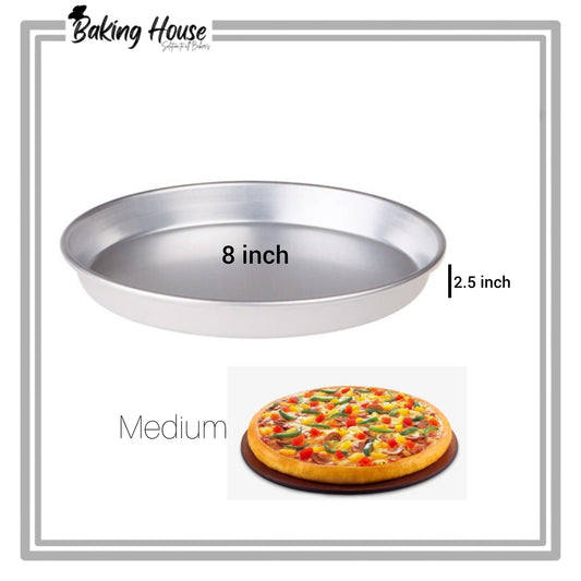 8inch Stainless Steel Silver Pizza Pan