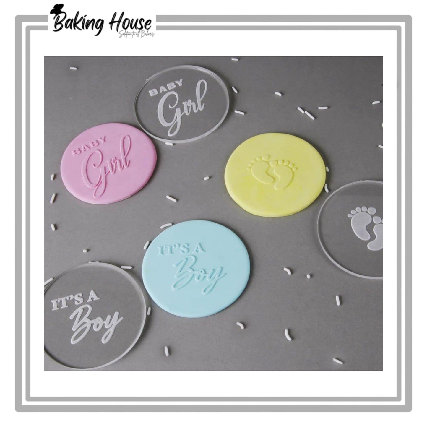 pack 3 Stamp Boy/Girls Set For Fondant Cookies