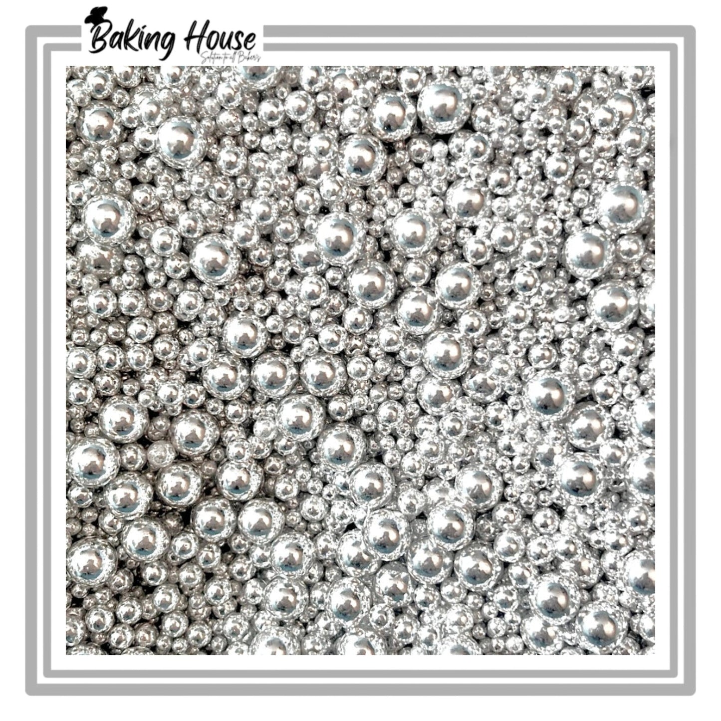 Silver Mix Edible Sprinkle For Cake Decorationg 25g