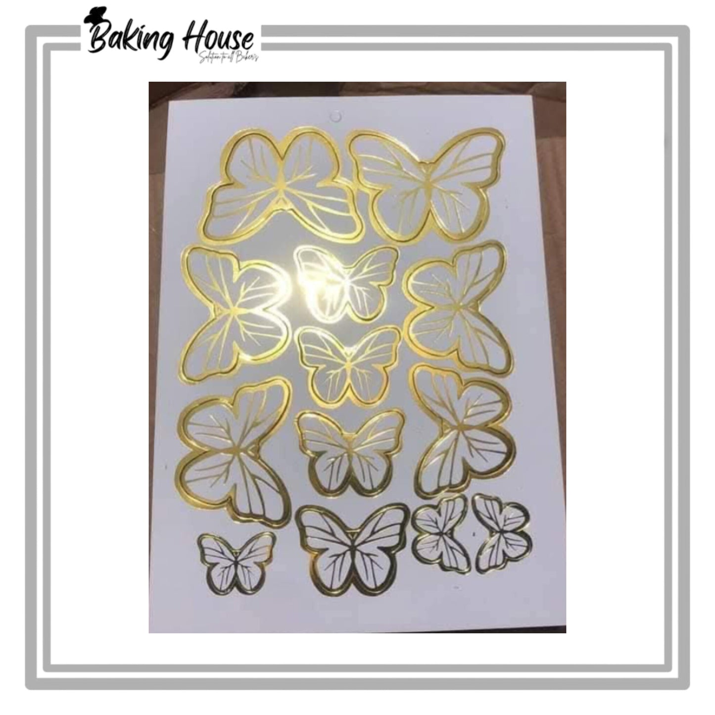White Card Butterfly For Cake Decorating