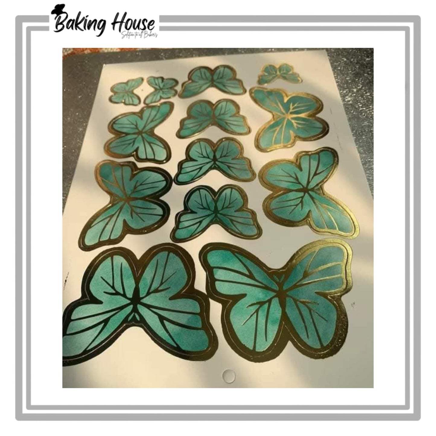 Green Card Butterfly For Cake Decorating