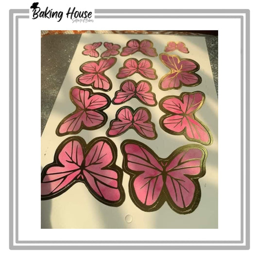 Pink Card Butterfly For Cake Decorating