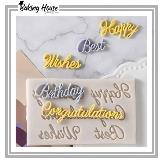Best Wishes Silicon Fondant Mould