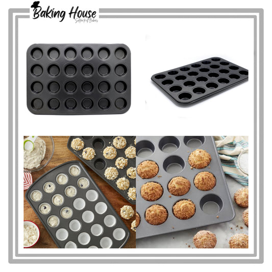 1 Bite Non-Stick 24 Cavity Cupcake Tray