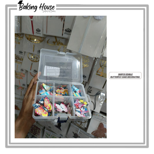360pcs Edible Waffle Butterfly For Cake Decorating