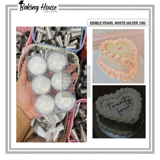 Pearl-White Gilter Shimmer 10g For Cake Decorating