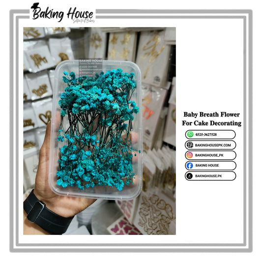 Sea-Green Dry Baby Breth Flower For Cake Decorating