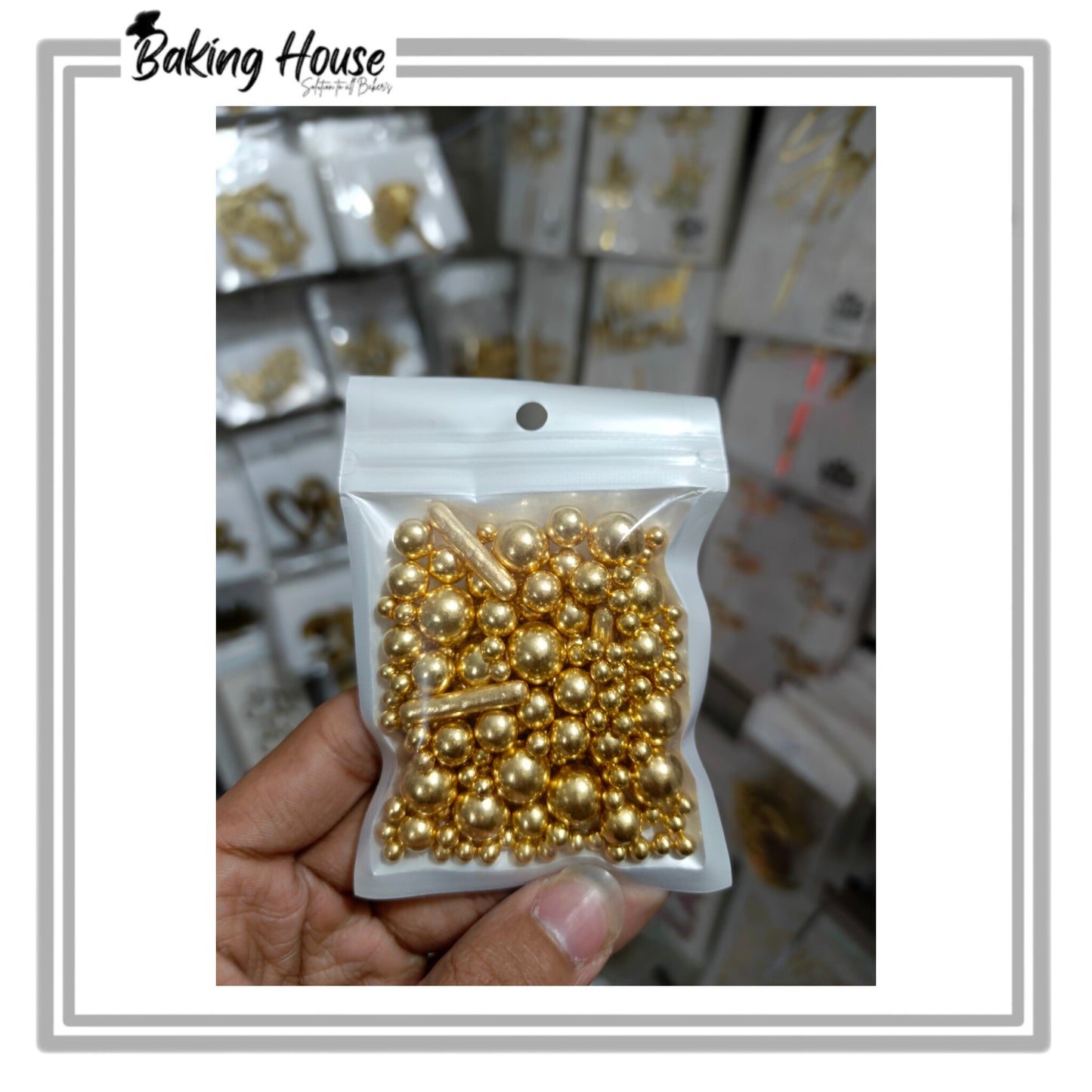 Mix Imported Edible Golden Sprinkle For Cake Decorations