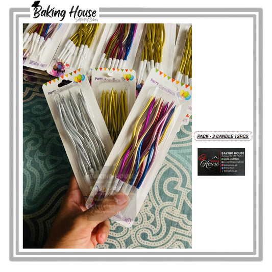 𝐏𝐚𝐜𝐤 - 𝟑 𝐒𝐩𝐢𝐫𝐚𝐥 𝐂𝐚𝐧𝐝𝐥𝐞 𝐅𝐨𝐫 𝐂𝐚𝐤𝐞 𝐃𝐞𝐜𝐨𝐫𝐚𝐭𝐢𝐧𝐠 [𝟑𝟔 𝐂𝐚𝐧𝐝𝐥𝐞]