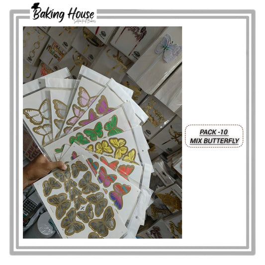 𝐏𝐚𝐜𝐤 𝐎𝐟 𝟏𝟎 𝐌𝐢𝐱 𝐂𝐚𝐫𝐝 𝐁𝐮𝐭𝐭𝐞𝐫𝐟𝐥𝐲 𝐅𝐨𝐫 𝐂𝐚𝐤𝐞 𝐃𝐞𝐜𝐨𝐫𝐚𝐭𝐢𝐧𝐠